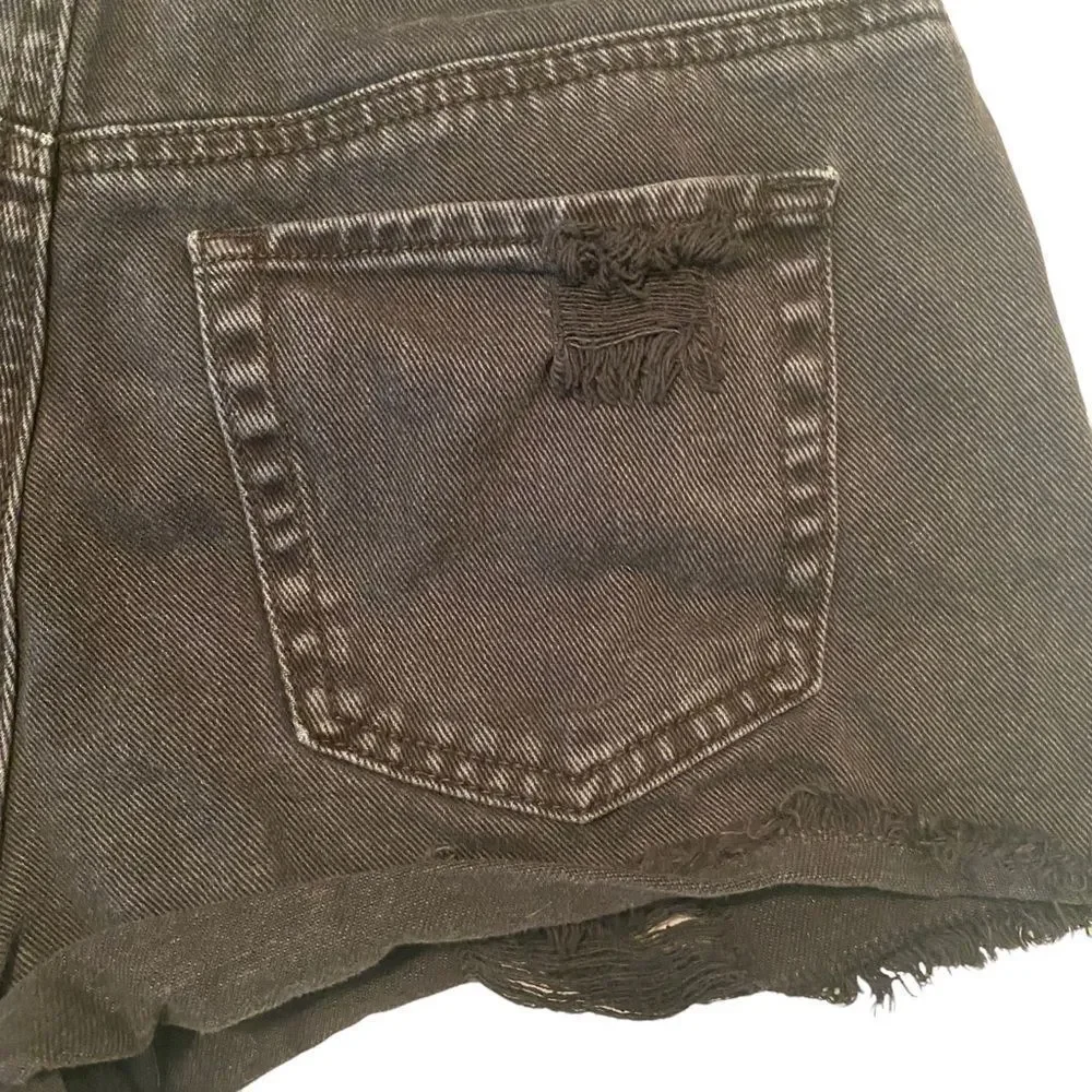PacSun High Rise Festival Black Shorts Sz‎ 27